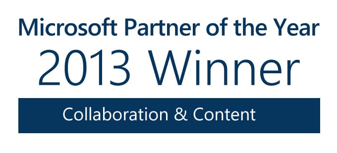 Microsoft Partner Of The Year- 2013 Winner